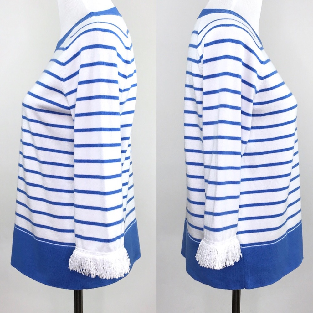 Lilly Pulitzer Dasha Striped Sweater M Blue White - Picture 5 of 8